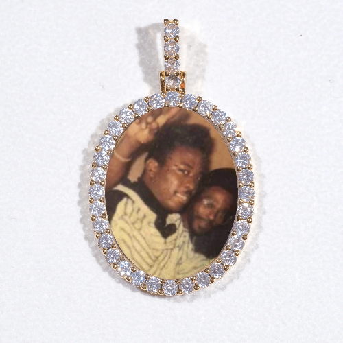 3D Oval Custom Picture Pendant