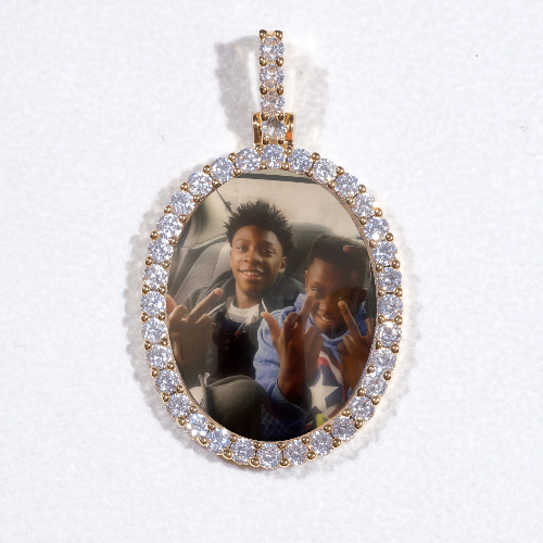 3D Oval Custom Picture Pendant