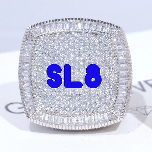 CUSTOM LETTER 3D ICED RING