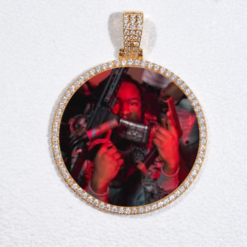 MEDIUM 3D CIRCLE CUSTOM PICTURE PENDANT