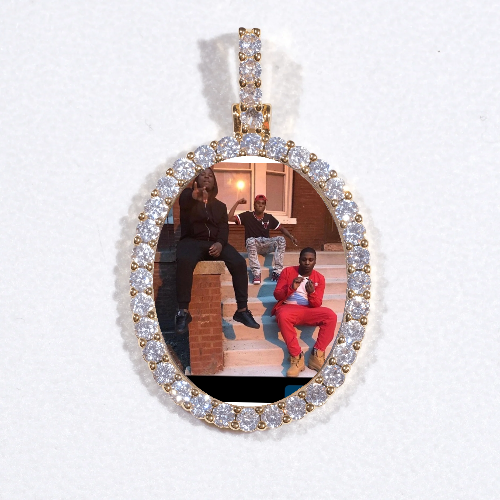 3D Oval Custom Picture Pendant