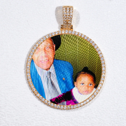 MEDIUM 3D CIRCLE CUSTOM PICTURE PENDANT