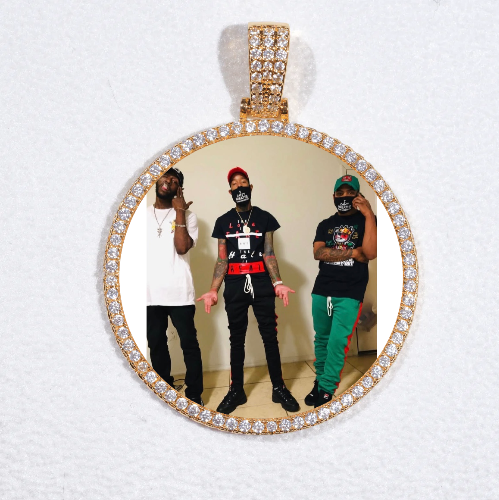 MEDIUM 3D CIRCLE CUSTOM PICTURE PENDANT