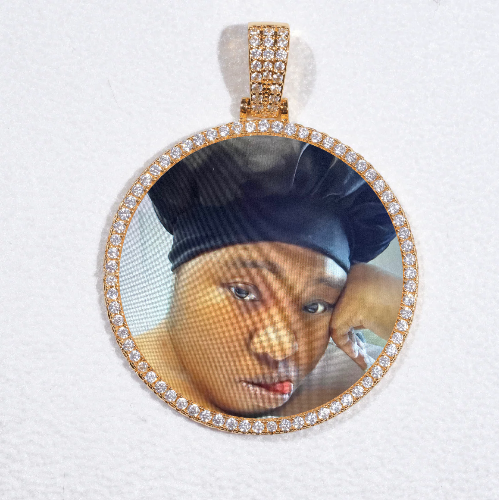 MEDIUM 3D CIRCLE CUSTOM PICTURE PENDANT