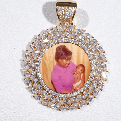 Large 3D Wheat Ear Custom Picture Pendant