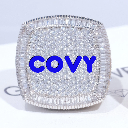 CUSTOM LETTER 3D ICED RING