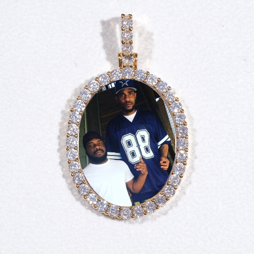 3D Oval Custom Picture Pendant