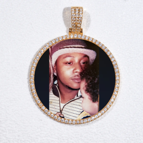 MEDIUM 3D CIRCLE CUSTOM PICTURE PENDANT