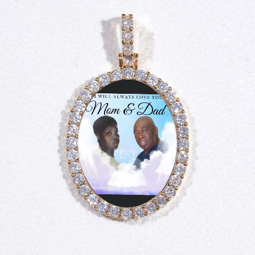 3D Oval Custom Picture Pendant
