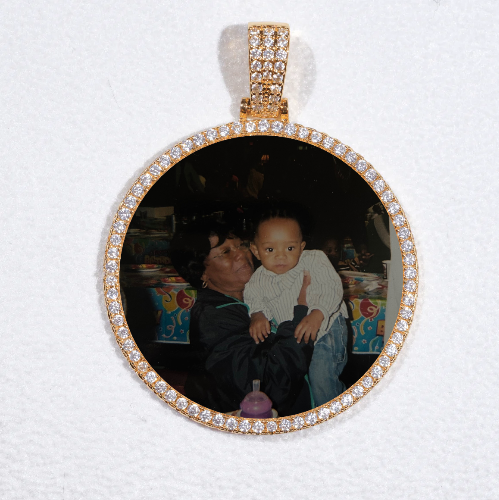 MEDIUM 3D CIRCLE CUSTOM PICTURE PENDANT