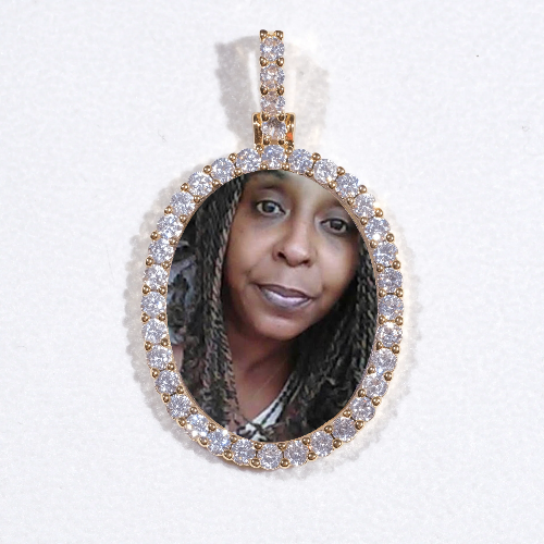 3D Oval Custom Picture Pendant