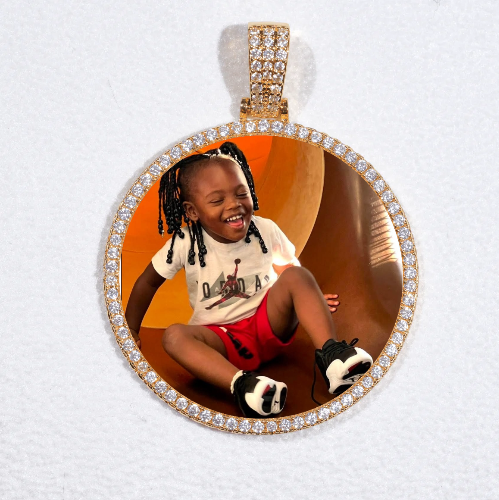 MEDIUM 3D CIRCLE CUSTOM PICTURE PENDANT