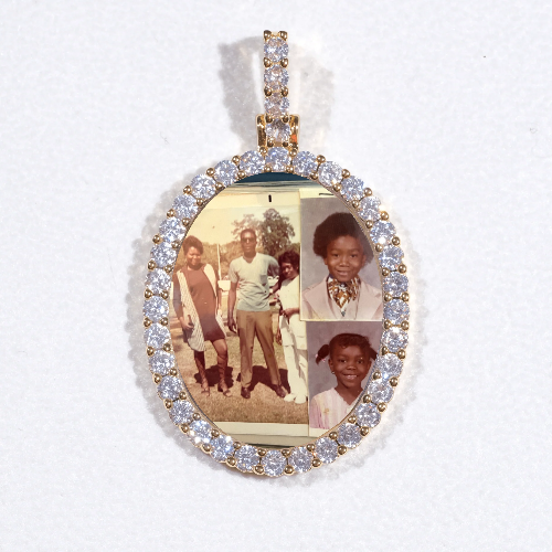 3D Oval Custom Picture Pendant