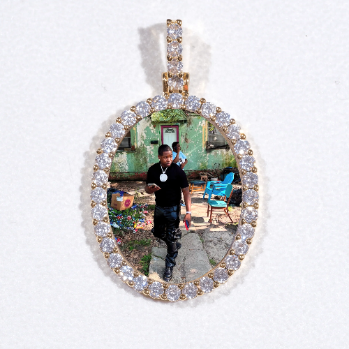 3D Oval Custom Picture Pendant