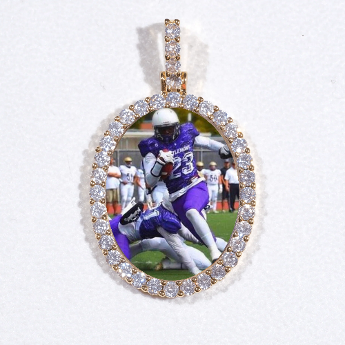 3D Oval Custom Picture Pendant