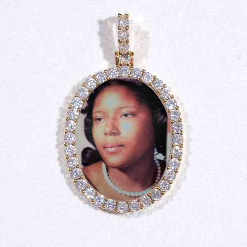 3D Oval Custom Picture Pendant