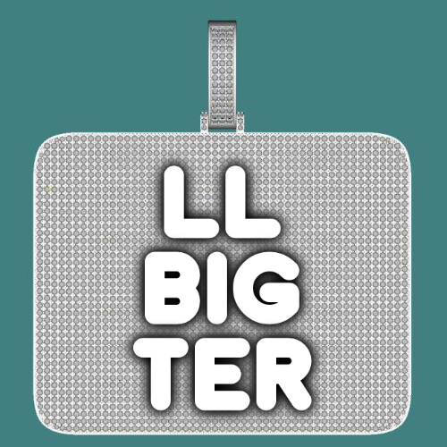 CUSTOM LETTER NECKLACE 3D BIG SQUARE