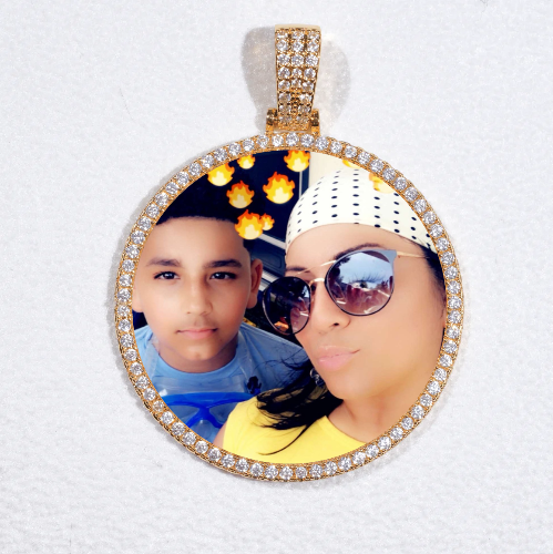 MEDIUM 3D CIRCLE CUSTOM PICTURE PENDANT