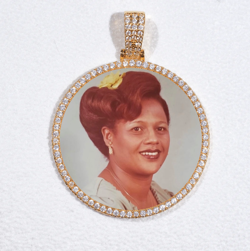 MEDIUM 3D CIRCLE CUSTOM PICTURE PENDANT