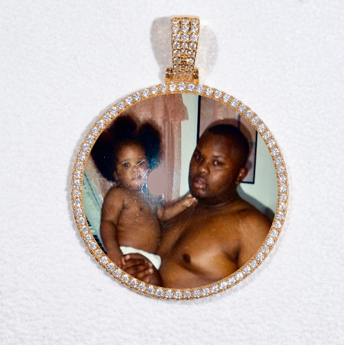 MEDIUM 3D CIRCLE CUSTOM PICTURE PENDANT