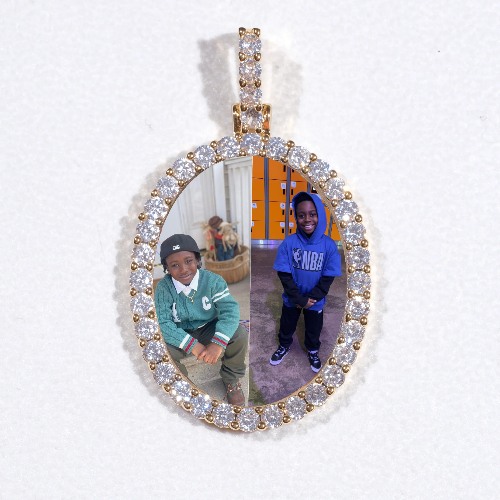 3D Oval Custom Picture Pendant