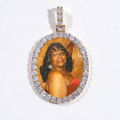 3D Oval Custom Picture Pendant