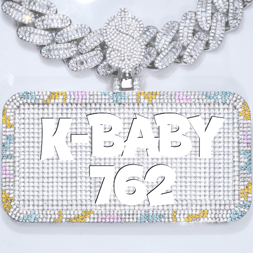CUSTOM LETTER NECKLACE 3D COLORFUL SQUARE