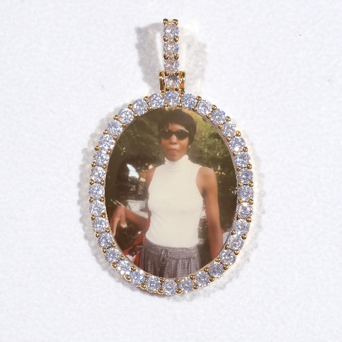 3D Oval Custom Picture Pendant
