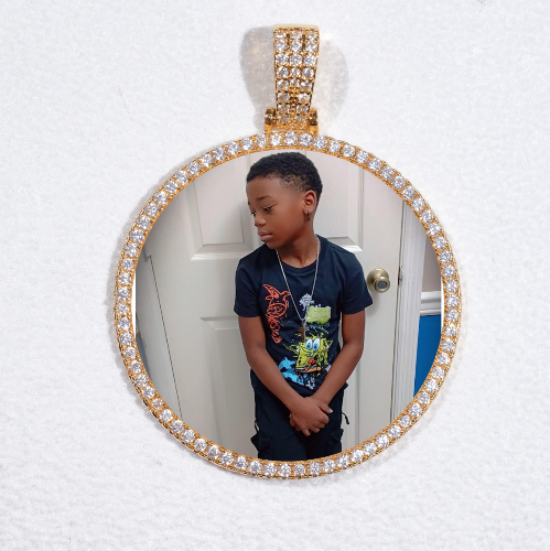 MEDIUM 3D CIRCLE CUSTOM PICTURE PENDANT