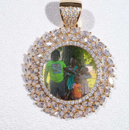 Large 3D Wheat Ear Custom Picture Pendant