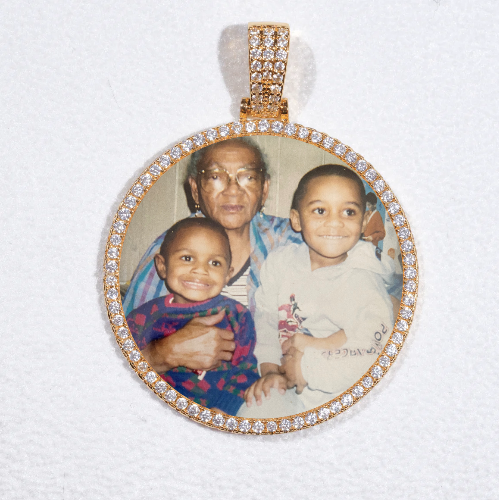 MEDIUM 3D CIRCLE CUSTOM PICTURE PENDANT
