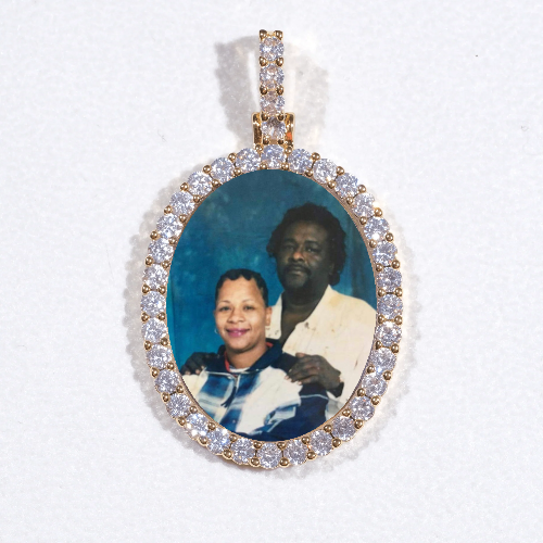 3D Oval Custom Picture Pendant