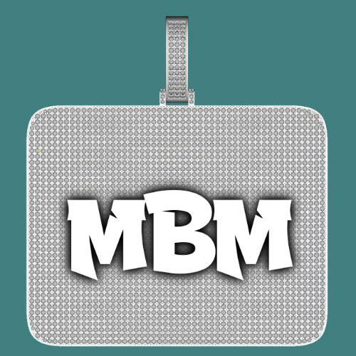 CUSTOM LETTER NECKLACE 3D BIG SQUARE