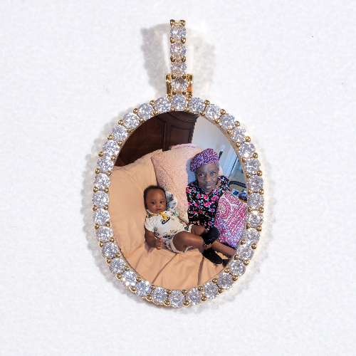3D Oval Custom Picture Pendant