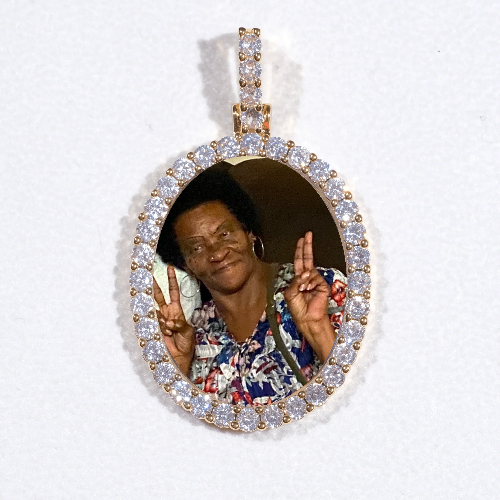 3D Oval Custom Picture Pendant