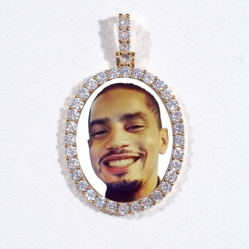3D Oval Custom Picture Pendant