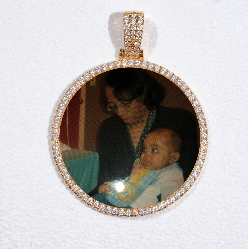 MEDIUM 3D CIRCLE CUSTOM PICTURE PENDANT