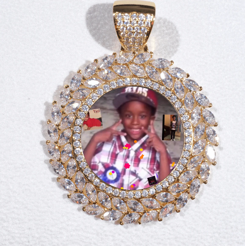 Large 3D Wheat Ear Custom Picture Pendant
