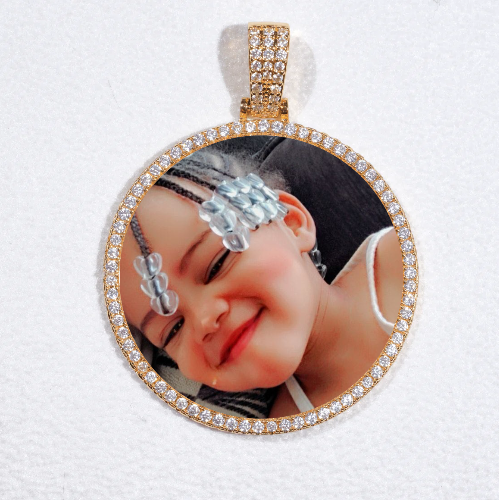 MEDIUM 3D CIRCLE CUSTOM PICTURE PENDANT