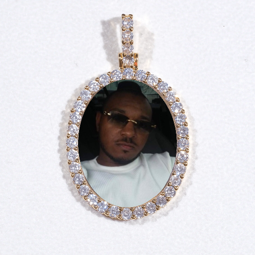 3D Oval Custom Picture Pendant