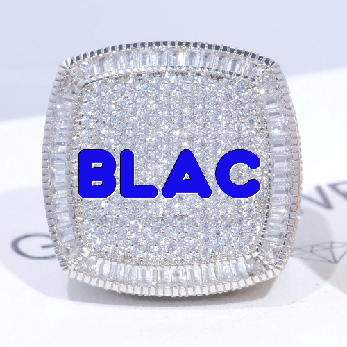 CUSTOM LETTER 3D ICED RING