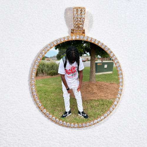 MEDIUM 3D CIRCLE CUSTOM PICTURE PENDANT