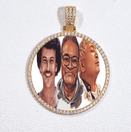 MEDIUM 3D CIRCLE CUSTOM PICTURE PENDANT