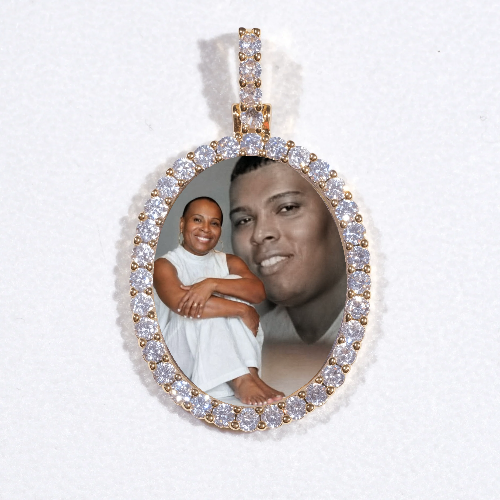 3D Oval Custom Picture Pendant