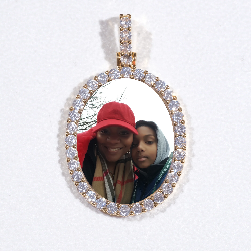 3D Oval Custom Picture Pendant