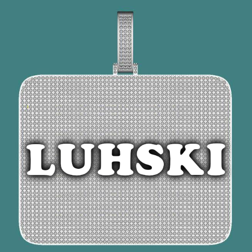 CUSTOM LETTER NECKLACE 3D BIG SQUARE