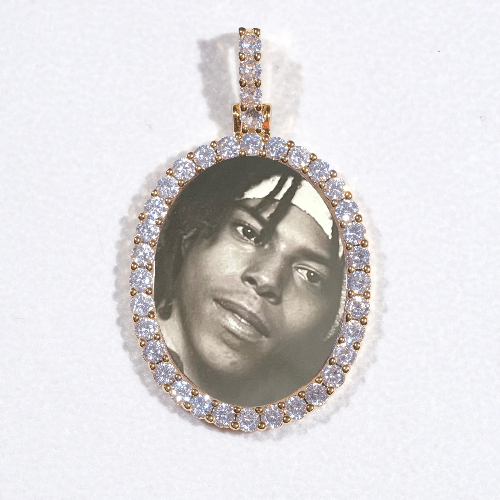 3D Oval Custom Picture Pendant