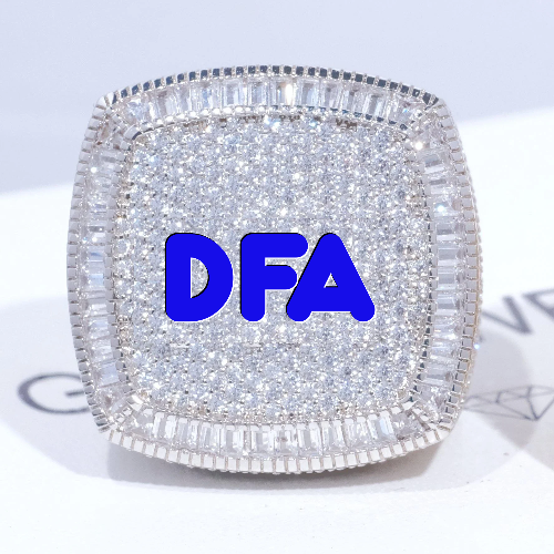 CUSTOM LETTER 3D ICED RING