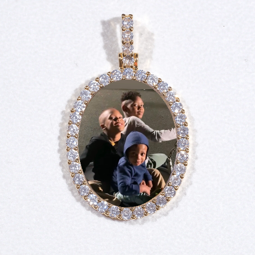 3D Oval Custom Picture Pendant