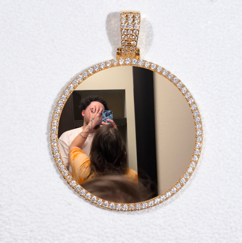MEDIUM 3D CIRCLE CUSTOM PICTURE PENDANT